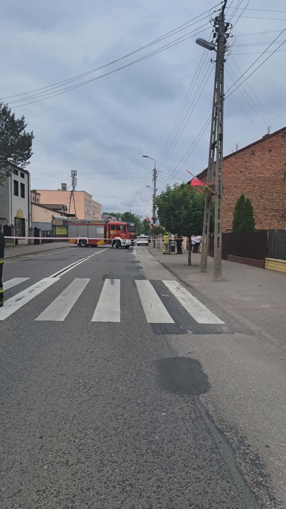 Secured operation area at a damaged LPG dispenser in Mszczonów